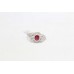 Sterling Silver 925 Ring Natural Ruby Gem Stone Diamonds Womens Handmade A451